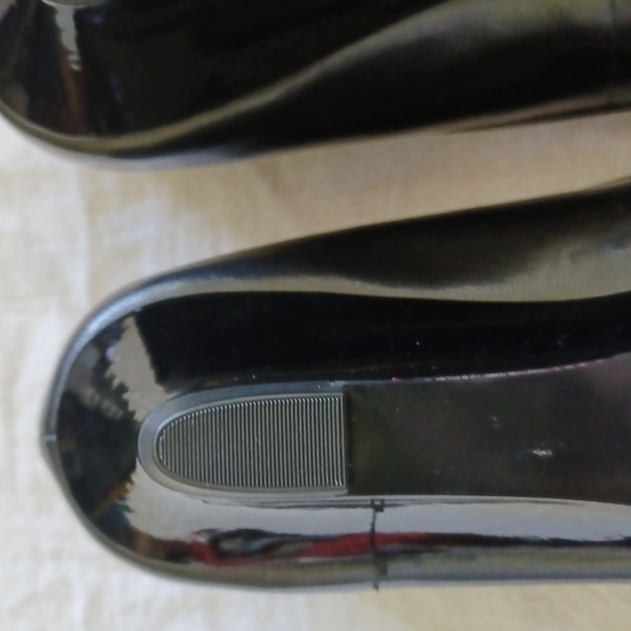 Ralph Lauren wedges, patent leather, open toe, NEW, sz 7.5 - Picture 4 of 8